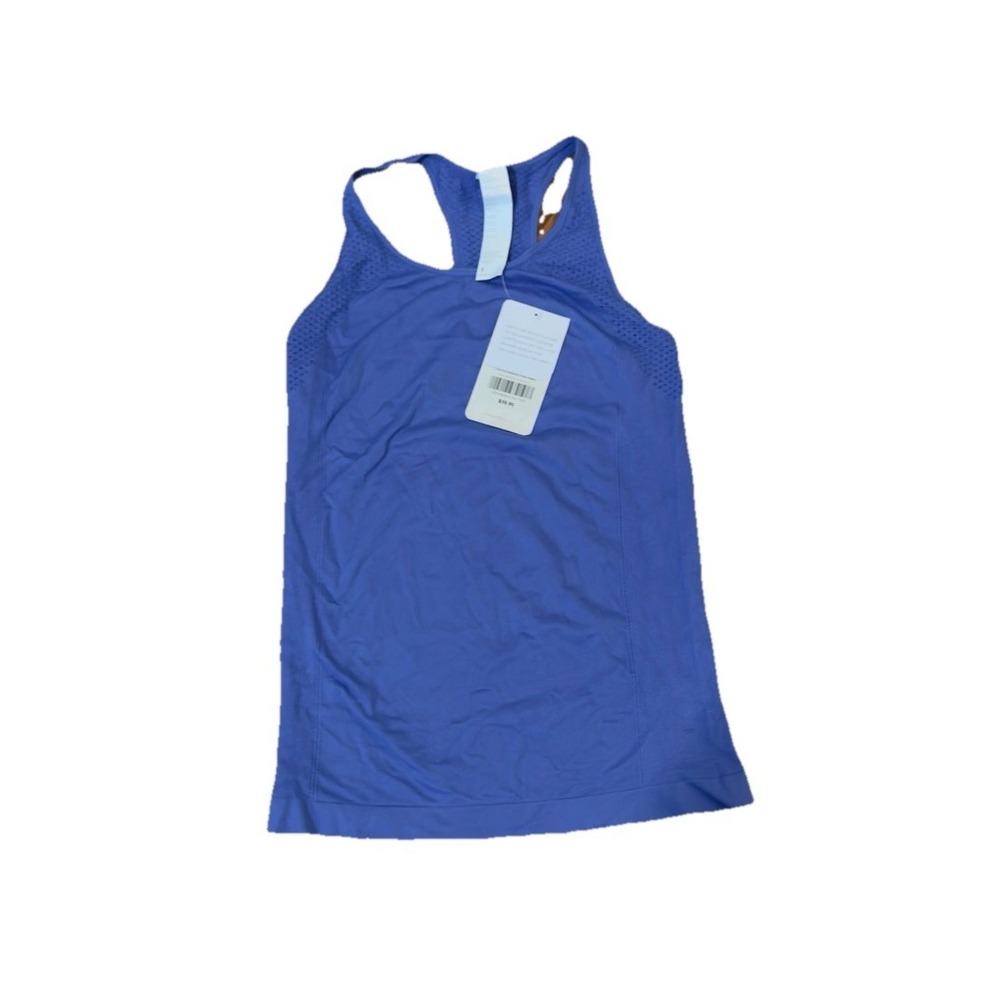 Fabletics Tank Top Womens S Purple Racerback Ruched Mesh Sides Workout Gym Run - Picture 3 of 6